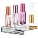 Segbeauty 5pcs 10ML Perfume Travel Refillable, Mini Cologne Perfume Bottles Empty, Portable Atomizer Sprayer for Perfume Travel Size Spray Bottle Pocket Glass Spray Bottles Toiletries Sample Dispenser (Mixed)