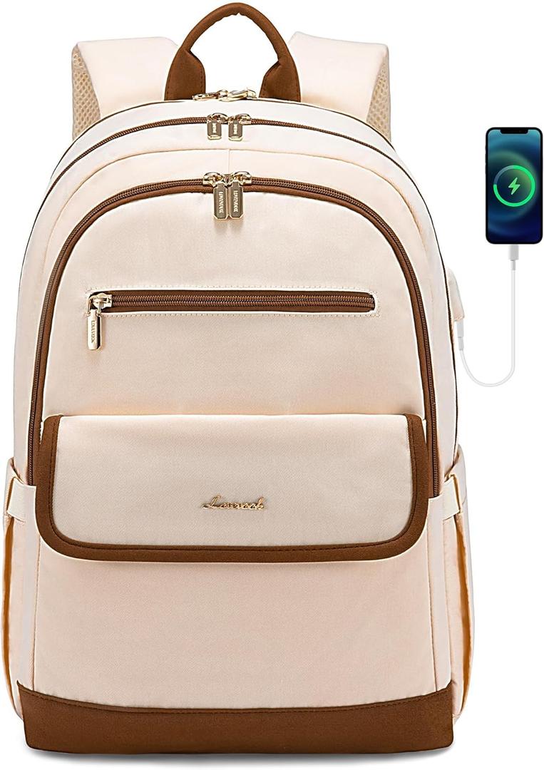 LOVEVOOK Laptop Backpack for Women,15.6 Inch Fashion Travel Backpack with USB,Large Capacity Backpack Purse,Water-resistant fits College Work Business Travel