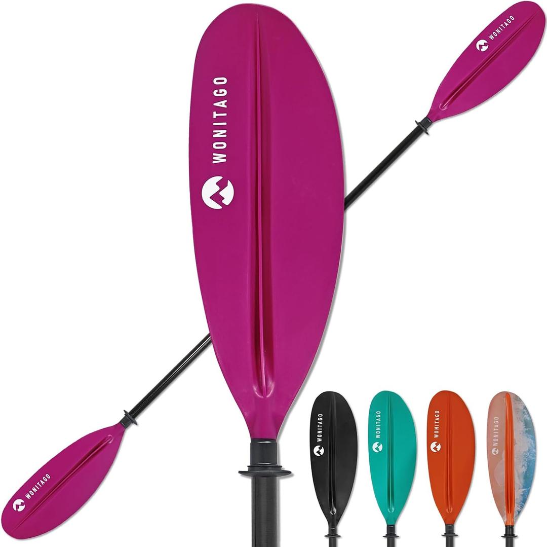 Adjustable Kayak Paddle, Fiberglass Shaft and Reinforced PP Blade | Lightweight and Floating Kayak Oar for Adults, 3-Piece, Size: 240-260 cm/94-102"