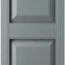 14.75 in. W x 59 in. H Builders Edge, Standard Two Equal Panels, Raised Panel Shutters, Includes Matching Installation Spikes (Per Pair), 419 - Storm Cloud