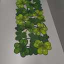 OWENIE Embroidered St. Patrick's Day Table Runner, Small Spring Table Runner 36 Inches Long for Coffee Table, Applique Cutwork Green Irish Clover Shamrock Festival Tabletop Decor (13 x 36 Inches )