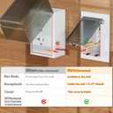2Pcs Recessed Outlet Box, DBVS1C-1 Low Profile Electrical Boxes, Wall Plate Kit for New Vinyl Siding, Duplex & Decorator Style Covers,1-Gang, Vertical, Clear