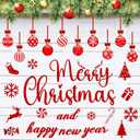 28 Pcs Christmas Garage Door Magnets Garage Door Christmas Decorations Magnetic Stickers Xmas Snowman Santa Holiday Candy Cane Gnome Truck Stickers for Outdoor Home Decor(Ball)