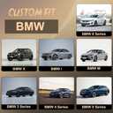 Front Car Seat Covers for BMW, Compatible with BMW X, i, and M Models, 3-8 Series, Including X5, 328i, etc,Leather Waterproof Seat Protector, Partial Back Coverage, Gray