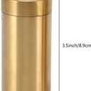 2Pcs Gold Spice Jars, Stainless Steel Spice Containers Seasoning Shaker Bottle with Shaker Lids, Sugar Salt Spice Pepper Seasoning Bottle Dispenser Spice Jars