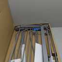 Regalo Safety 29-49" Easy Step Extra Wide Baby Gate for Doorways & Bottom of Stairs, Pressure Mounted Safety Gate with Door for Babies, Toddlers & Pets, Platinum