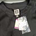 Anne Klein Womens Anne Klein Women's Long Sleeve, Pleat-Front, V-Neck Top (Black, XXL)
