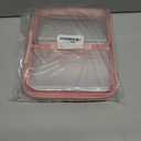 4 pcs Clear Zipper Pouches,Hard Shell Zipper Case, Toiletry Bag for Travel, CLear Diaper Bag, Toiletry Pouch, Travel Organizer, Cosmetic Bag,Toy Storage Bins (M+3S) (Light Pink)
