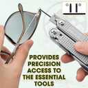 Multper Multitools Pliers Pro, Upgraded Multi Tool With Damascus Knife, Replaceable Wire Cutters and Screwdirver Set, Foldable Multitools with Scissors, Screwdriver, Ideal for Camping,Survival, Repair