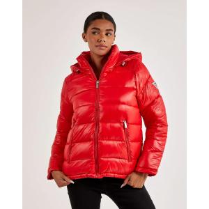 GUESS Women's Elly Padded Jacket (Red, M)
