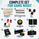American Mahjong Set with 166 Engraved Ivory Melamine Tiles & Travel Bag | Racks with Integrated Pushers, Tile Shufflers, Scorebook for Easy Setup, Organized Play, Family Game Nights, and Tournaments