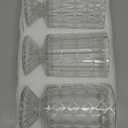 Goaste 3 Pack Embossed Big Base Vase, 7" Crystal Glass Vase, Hydroponic Green Plant Vases, Transparent Flower Vases with Ribbed Pattern for Wedding, Dining Table Centerpieces, Home Decor, Office