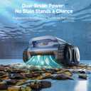 (2026 Upgrade) SAT 25 Cordless Robotic Pool Vacuum, AI Sonar Navigation, 180 Mins Runtime, Wall Climbing Auto Cleaner for Inground Pools - Not Fit for Pools with Sharp Steps or Raised Floor Drains