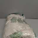 Amidoudou 1 Pair European Double Layer Curtains with Valance for Living Room Bedroom 3D Flower Embroidered Curtains (Beige,51x96 Inch)