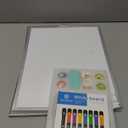 TSJ OFFICE Small White Board - 12 X 16 Inches Small Magnetic Dry Erase Board with Hooks for Wall, Desktop Whiteboard Stand 360 Degrees Revolving Double Sided for Office, Home, School, Silver