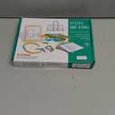 120-Piece Wooden Pattern Blocks Set with Sticks and Rings - Montessori Shape Puzzles for 3-8 Years Old, Ideal Educational Toy for Preschool and Kindergarten Kids