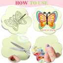 Dunzoom 30 Set Butterfly Suncatchers Kit Spring Summer DIY Window Suncatchers Craft Make Your Own Butterfly Suncatchers Ornaments Painting Craft Kits for Party Painting Activity Decoration