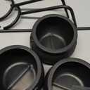 ORIENTAL CHERRY Halloween Decor - Halloween Party Decorations - Set of 3 Witches Cauldron Serving Bowls on Rack - Black Plastic Cauldron for Indoor Outdoor Home Kitchen Decoration