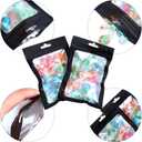 Boao 100 Pieces Resealable Foil Food Storage Bags with Clear Window Coffee Beans Candy Packaging Pouch for Food Small Business Supplies for Jewelry Self Sealed Storage Bags(7 x 10.2 Inch,Black)