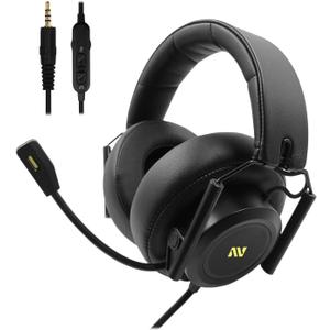 M21 Wired Gaming Headset with Microphone-Soft Memory Foam Cushion-Portable Foldable Headphones-for PC, PS4, PS5, Switch, Xbox One, Xbox Series X|S, Mobile-3.5mm Audio Jack