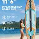 SOLAVERO 11'6" Inflatable Stand Up Paddle Board Supports 550 lbs - Extra Wide Stable Design with Non-Slip EVA Deck, SUP with Premium Accessories for Adults & Youth