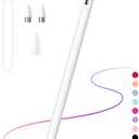 Stylus Pen, Active Stylus Pen Compatible for iOS and Android Touchscreens/Phones, Rechargeable Stylus Pen with Dual Touch Screen, Stylus Pencil for A-pple/Android/Tablet, 16.5CM,White