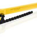 16 Inch Chain Wrench, Heavy Duty Oil Filter Chain Wrench Adjustable 27" Chain for 1-1/2 to 7-1/2 Pipe & Oil Filter Grip - Heat-Treated Carbon Steel with Hanging Hook - Diesel/Plumbing Use