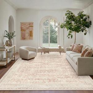 8x10 Area Rugs for Living Room Washable Large Pink Rugs Cute