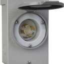 Reliance Controls Generators Up to 7,500 Running Watts PB30 30-Amp NEMA 3R Power Inlet Box, Gray