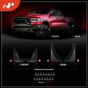 A-Premium Mud Flaps Compatible with Dodge Challenger 2015-2022 Coupe, No Drilling Required Mud Guards with Hardware Accessories, Set of 4 Front and Rear