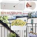 Elongated Self Watering Planter Pots 2-Pack Window Box 5.5 x 16 inch Indoor Home Garden Modern Decorative Planter Pot for All House Plants Flowers Herbs (White,2)