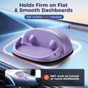 Loncaster Car Phone Holder, Car Phone Mount Silicone Car Pad Mat for Various Dashboards, Slip Free Desk Phone Stand Compatible with iPhone, Samsung, Android Smartphones, GPS Devices More (Purple)