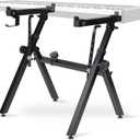 Halostand Universal Keyboard Stand, Z-style Heavy-Duty Piano Stand, Adjustable and Portable Piano Keyboard Stand for 61 and 88 Keys, Piano Stand for 88 Keyboard, Rolling Keyboard Stand