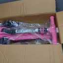 Elecorange Balance Electric Scooter for Kids Ages 2-9, 2025 Upgraded, Long Range, Friendly Thumb Throttle, Solid Wide Light Up Deck & Wheels, Adjustable Height, 5Mph Safe Limit, 60min Riding, Foldable (Pink)