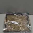 Hand-Woven Rattan Rectangular Serving Tray with Handles, 9-inch Decorative Serving Trays Platter for Breakfast, Drinks, Snack for Dining/Coffee Table