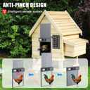 Automatic Chicken Coop Door Solar Powered with Timer, Remote Control, Anti-Pitch Aluminum Alloy Auto House Door for Chicken, Duck, Poultry, Weatherproof (Blue)