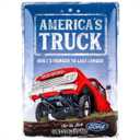 Nostalgic-Art Retro Tin Sign, Ford  F100  Gift idea for car accessories fans, Metal Plaque, Vintage design for wall decoration, 11.8" x 15.7"