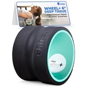 Chirp Wheel Foam Roller – Targeted Back & Neck Relief, Lumbar Spine Stretcher, Spinal Decompression Back Stretcher, Massage Roller with Density Foam for Physical Therapy, Supports 500lbs, 6-Inch Mint