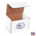 Box USA BM755 7"L x 5"W x 5"H, White (Pack of 50)