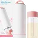 Frida Mom Flow + Go Breastmilk Cooler Bottle, 24hr Portable Breastmilk Cooler for Travel, Designed to Store Breastmilk Bags & Bottles, Includes 2 Ice Pucks & Carrying Handles, Lightweight, 20oz
