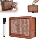 Cash Vault Wooden Savings Box, Upgrade Savings Challenge Box Wooden Cash Saving Box, Piggy Bank Wooden Cash Saver Money Box with Counter, Portable Cash Coin Retro Money Box (10000)