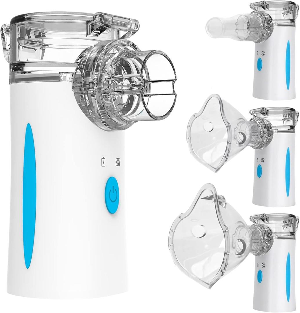 Portable Nebulizer - Nebulizers, Rechargeable Nebulizer Machine for Adults and Kids, Ultrasonic Nebulizer with Two Modes & Self-Cleaning Function for Breathing Problems, FSA and HSA Eligible