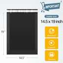 Famagic Poly Mailers, 100pc 14.5x19 Inch Shipping Bags, Large Chic Packaging Bags for Small Business, Tearproof Mailing Envelopes for Clothing Supplies, Boutique, Self Seal Mailers Poly Bags Black