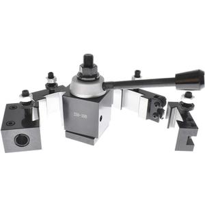 Findmall 6Pcs AXA 250-100 Tool Post Set CNC High Accuracy Piston Type Quick Change Tool Post Set Swing Dia 12 Inch
