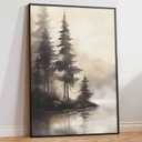 Mountain Forest Wall Art Pine Tree Canvas Watercolor Landscape Wall Art Forest Landscape Pictures Watercolor Forest Poster Natural Landscape Pictures Vintage Watercolor Room Decor 16x24inch No Frame (24L" x 16W")