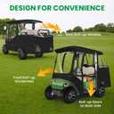 10L0L 2/4 Passenger Golf Cart Enclosure for Yamaha G14 G16 G22 G29 Drive 2,Waterproof 600D Rain Cover,with Side Mirror Opening,Transparent Tail Light Panel,Foldable Door,4-Sided Clear Windows