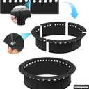 Outdoor Smokeless Fire Pit Ring 34 Inch Outer/30 Inch Inner Diameter, Heavy Duty Metal Round Liner Insert for Outside DIY Campfire or Bonfire Ring, Above or In Ground Use