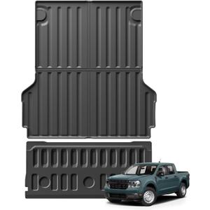 SMABEE Truck Bed Mat & Tailgate Mat for 2022 2023 2024 2025 Ford Maverick (Only Fits Hybrid Models) All Weather TPE Car Bed Liner Car Mats Protection Interior Accessories Black