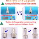 Ceaeso 304 Stainless Steel 3/4" Hose Barb to 3/4" Male NPT Home Brew Fitting Water Fuel Air lead-free (Pack of 2)