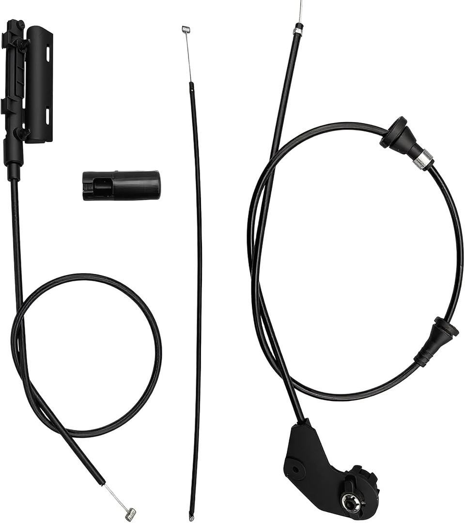 Front Rear and Center Hood Latch Release Cable Fit for BMW E46 320i 323Ci 323i 325Ci 325i 325xi 328Ci 328i 330Ci 330i 330xi M3, Replace 51238218859 51238208442 51238208630, without Handle, 3 Pack